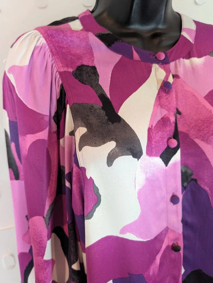 Fabienne Chapot Holly Blouse Purple Floral Size 34 UK8