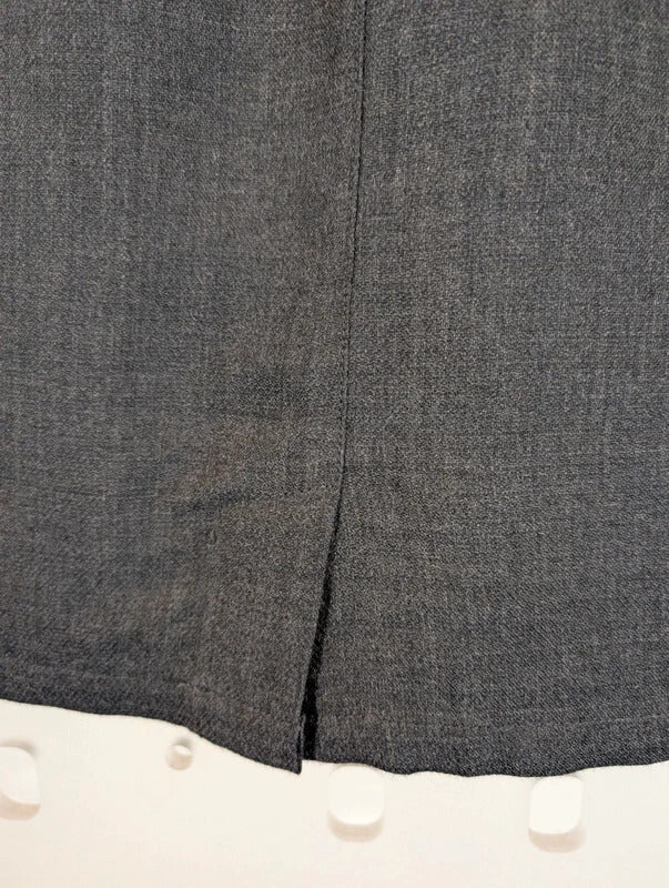 Vintage Armani Jeans Grey Wool Blend Skirt Made in Italy UK12/14