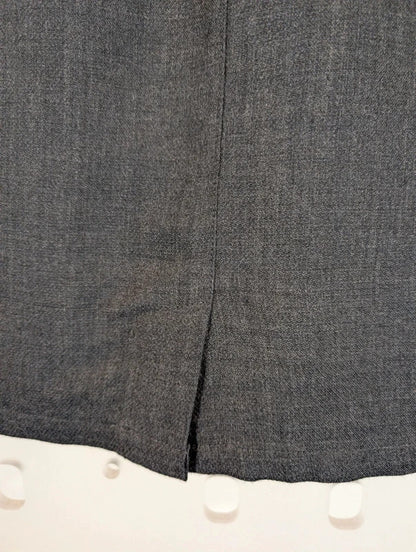 Vintage Armani Jeans Grey Wool Blend Skirt Made in Italy UK12/14