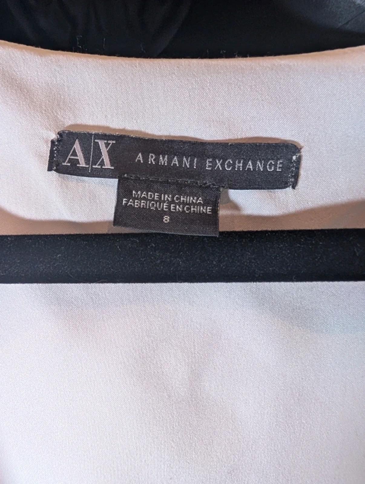 Armani Exchange Pastel Chiffon Dress UK 8 Shawl Detail Belted