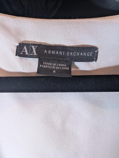 Armani Exchange Pastel Chiffon Dress UK 8 Shawl Detail Belted