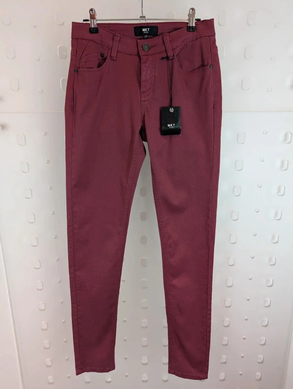 MKT Studio Parno Burgundy Skinny Jeans Size 27 NWT