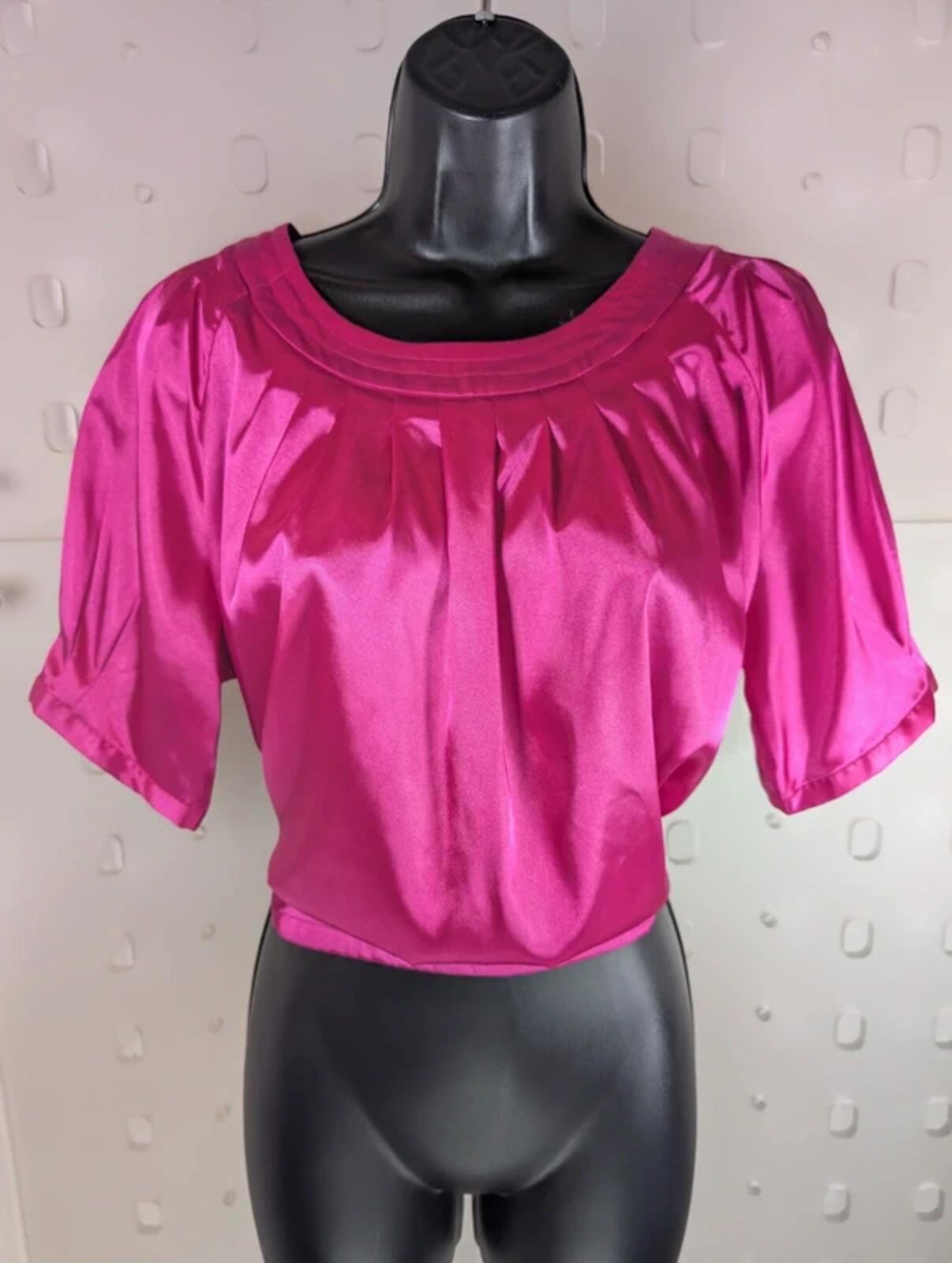 Paul Costelloe Collection Satin Blouse Pink Size 4