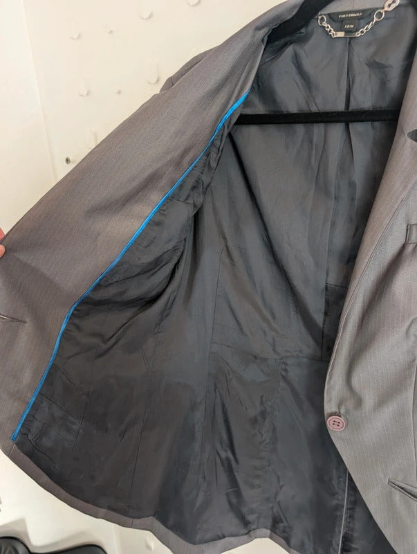 Full Circle Grey Tailored Riding Jacket Blazer UK12