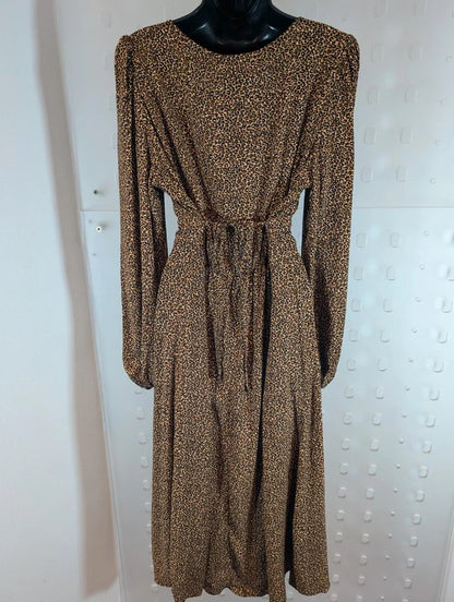 Nobody's Child Leopard Print Maxi Dress NWT UK14