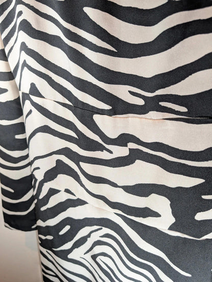 Oui zebra print twist-front dress – UK 16