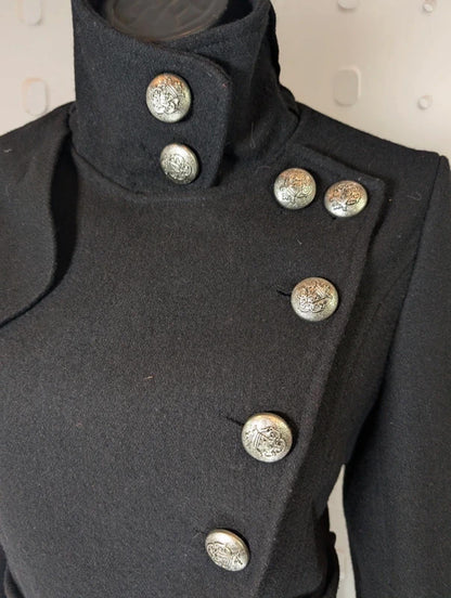 Cropped Military Jacket K-Pop Lolita Style Double Breasted Tailored