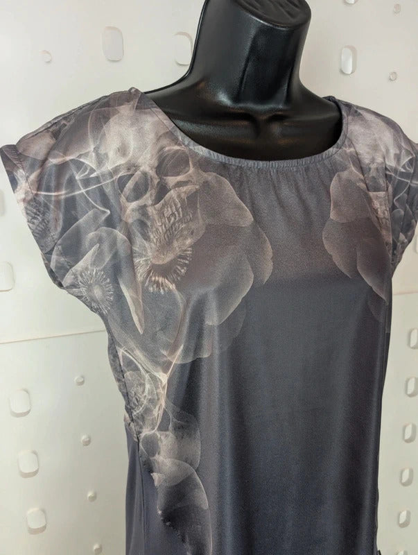 Firetrap Floral Skull Print Tunic Top UK8