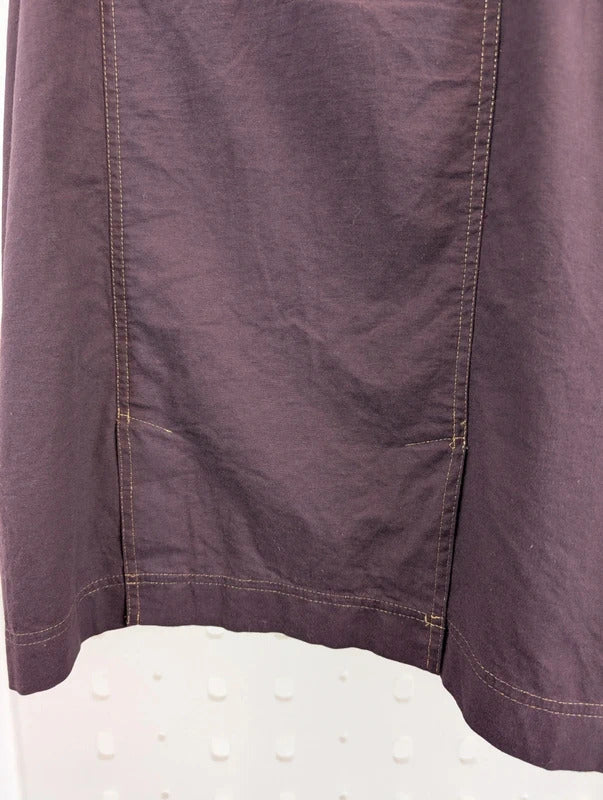 Vintage 80s Jobis Aubergine Cotton Shirt Dress UK16 EU44