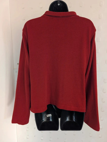 Nomads Organic Cotton Rust Asymmetric Cardigan M