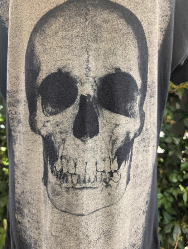 Topshop Gothic Skull Print T Shirt Dress Black UK8
