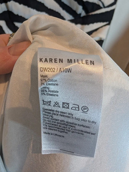 Karen Millen Zebra Print Asymmetric Dress UK6