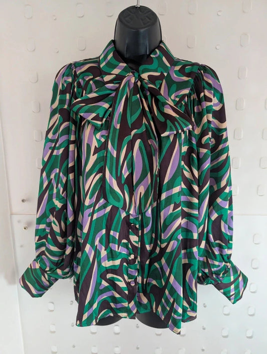 Suncoo Lahsen Pussy Bow Blouse T0 UK8