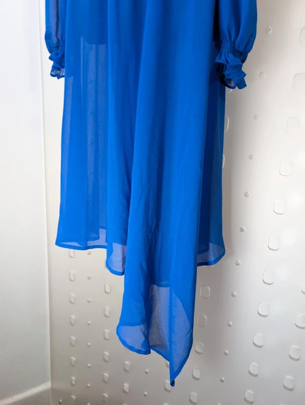 Studio by Preen Cobalt Blue Asymmetric Midi Dress UK 16 NWT RRP £69