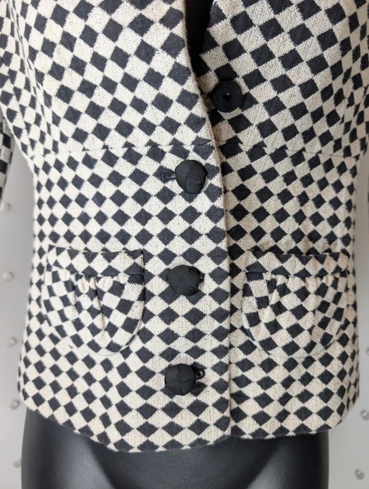 Pringle of Scotland Cropped Wool Blend Jacket UK 8 Petite Made in Italy Tailored