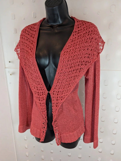Off Shoot Rust Crochet Cardigan Size S Fairycore Boho