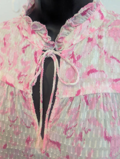 Levete Room Pink Sheer Blouse size XS
