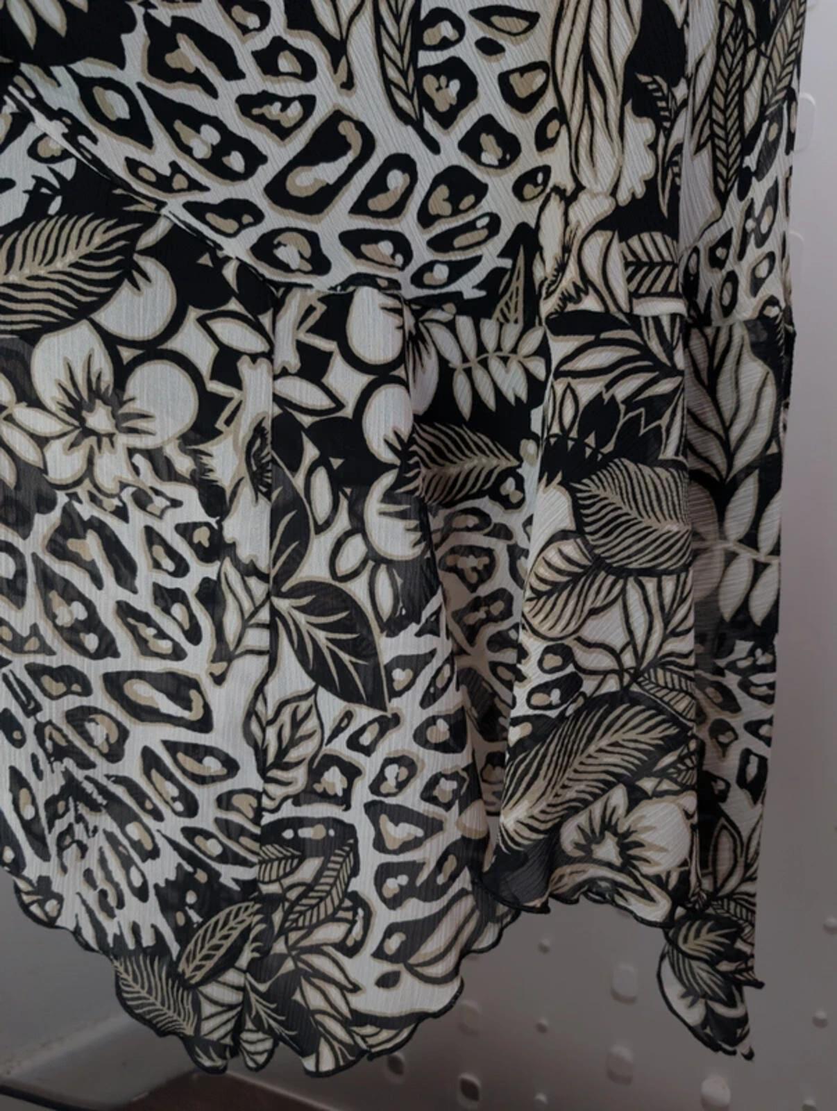 Bella Moda bias cut animal print slip dress UK12.