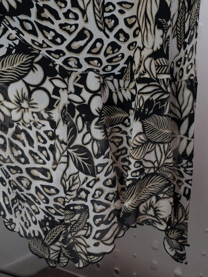 Bella Moda bias cut animal print slip dress UK12.