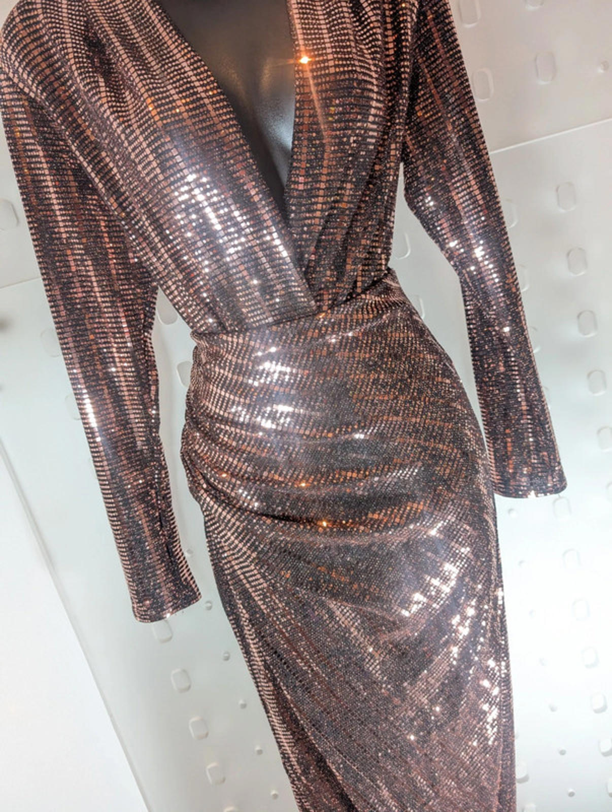 Vestry sequin wrap dress – UK 14