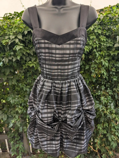 Blue Magic Gothic Lolita Puffball Mini Dress Black Grey UK12