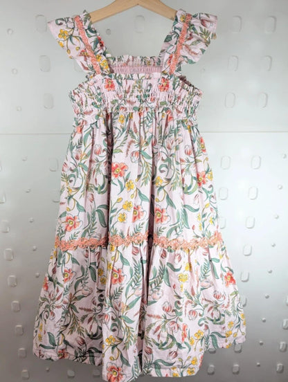 Haute Hippie Kids Floral Occasion Dress Pink Age 5-6