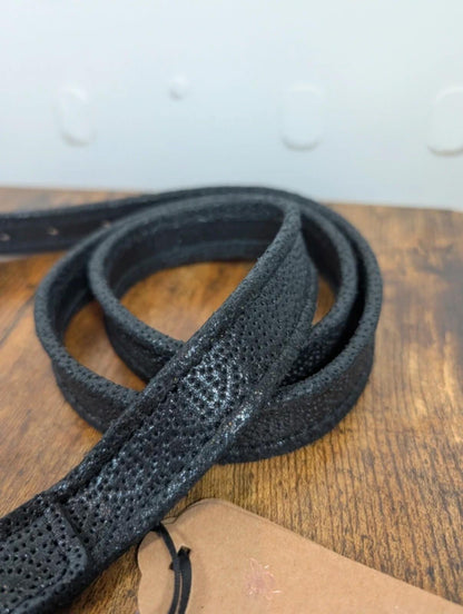 Nooki London Kenwood Leather Belt Metallic Black M/L NWT