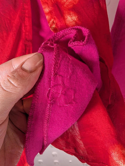 Kenzo Jungle floral skirt and top set – age 8 – pink & orange cotton