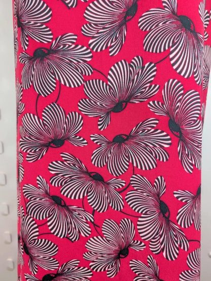Marina Kaneva Poppy Print Shift Dress Pink UK16