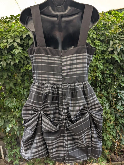 Blue Magic Gothic Lolita Puffball Mini Dress Black Grey UK12