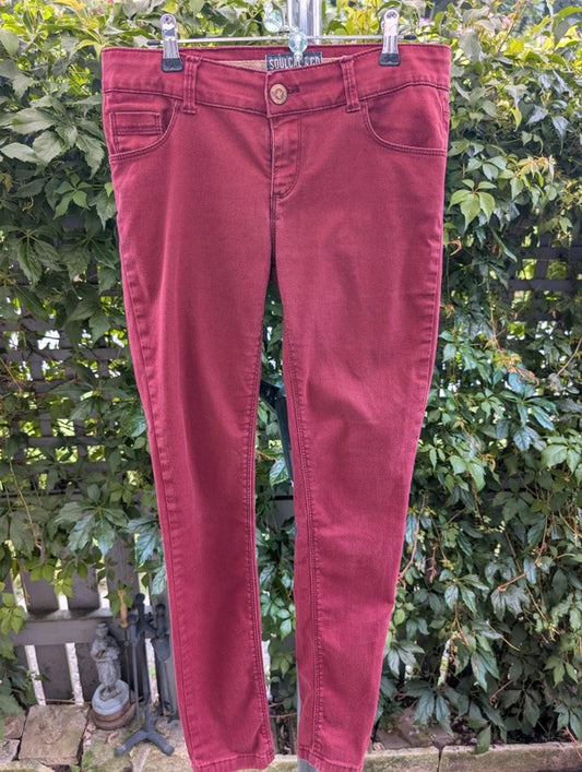 SoulCal & Co California DLX Burgundy Skinny Jeans UK8 W30