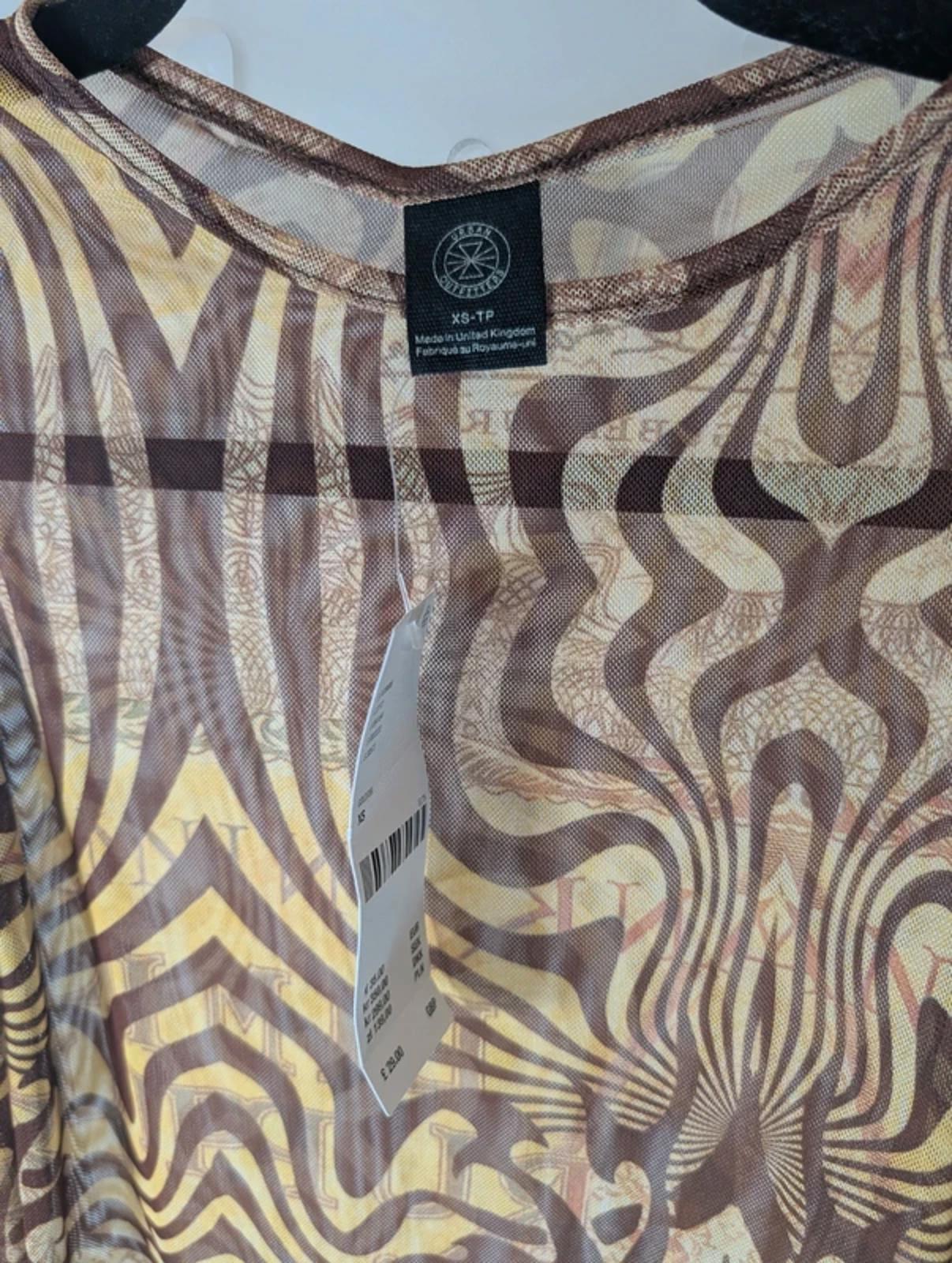 Urban Outfitters Mesh Cold Shoulder Top BNWT XS