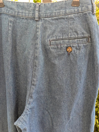 Vintage 90s High Waisted Mom Jeans Indigo Blue W28