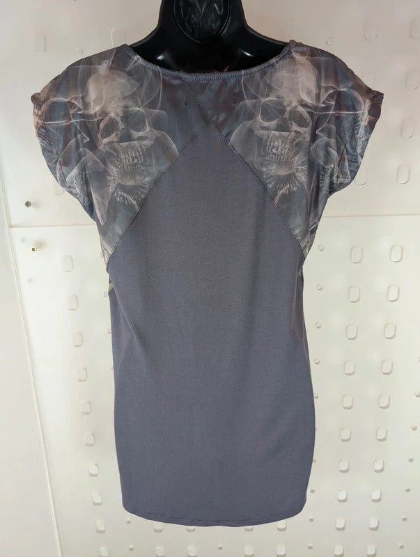 Firetrap Floral Skull Print Tunic Top UK8