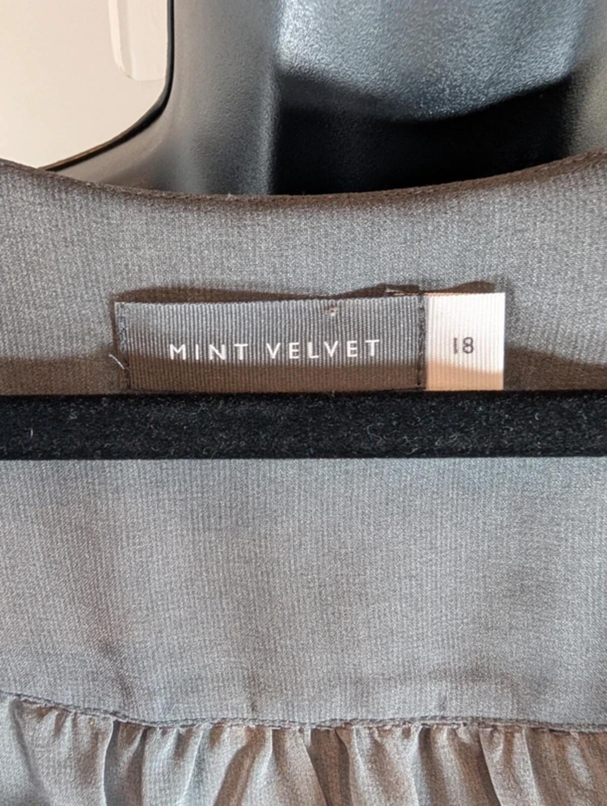 Mint Velvet Ombre Studded Draped Blouse UK18 Sheer Layered Top