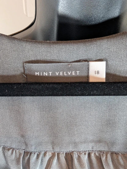 Mint Velvet Ombre Studded Draped Blouse UK18 Sheer Layered Top