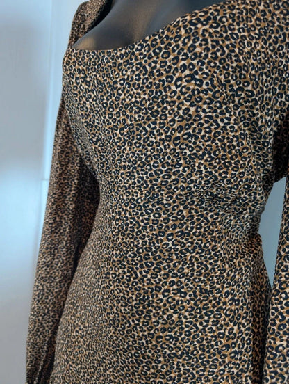Nobody's Child Leopard Print Maxi Dress NWT UK14