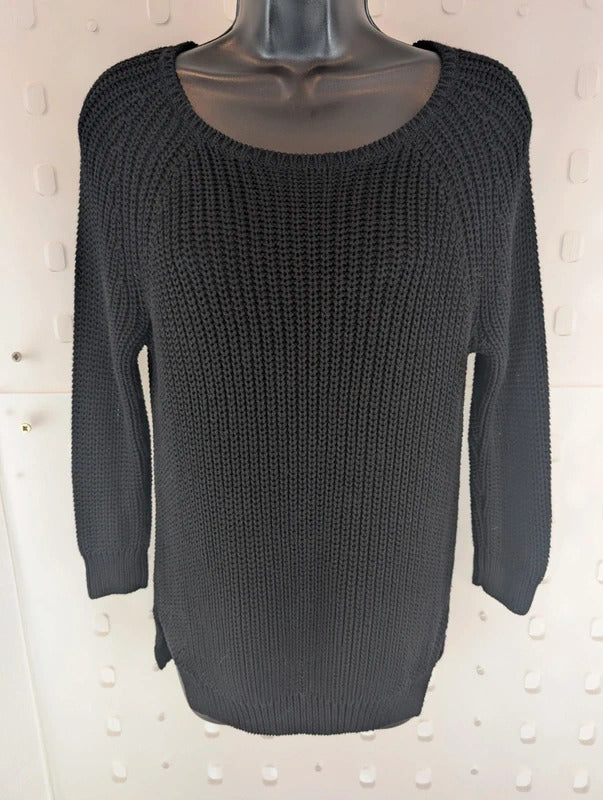 French Connection Black 100% Cotton Jumper XS