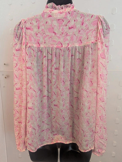 Levete Room Pink Sheer Blouse size XS