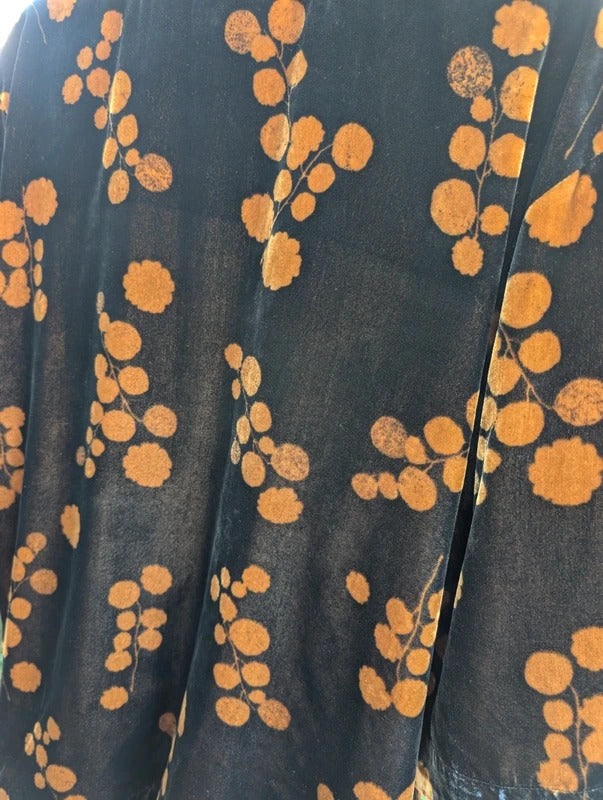 Masai Velvet Burnout Top Black Gold XL