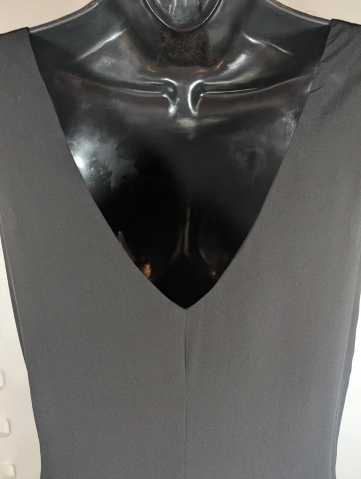 Cynthia Rowley Black Silk Shift Slip Dress UK8