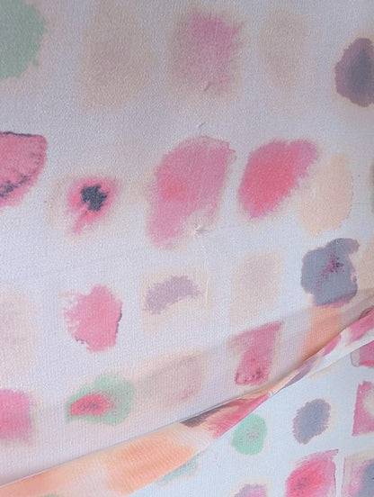 Armani Exchange Pastel Chiffon Dress UK 8 Shawl Detail Belted