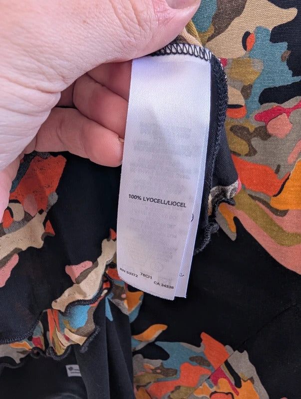 French Connection Y2K Printed Hanky Hem Mini Dress Top XS