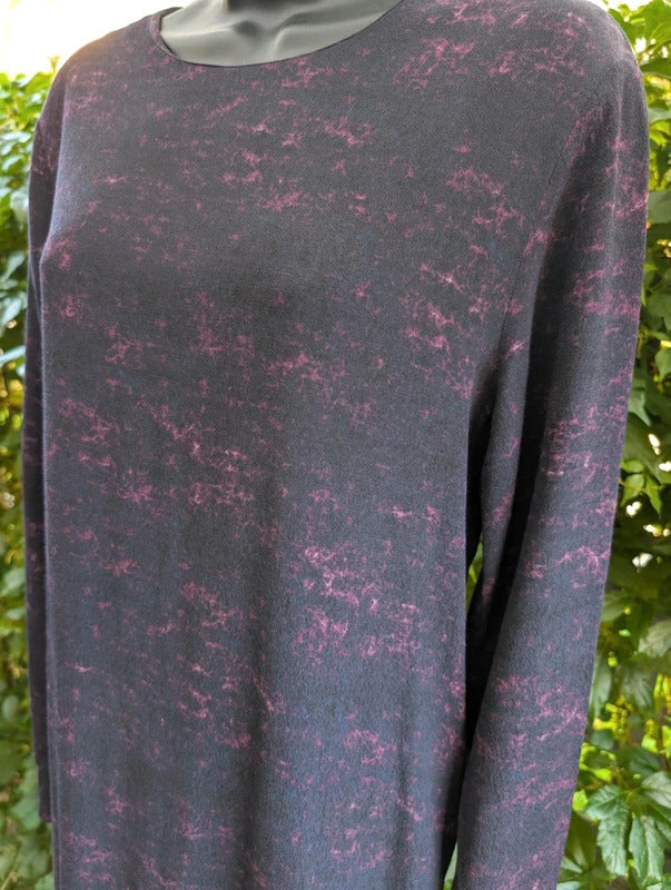 COS Printed Shift Dress Plum Purple EU38