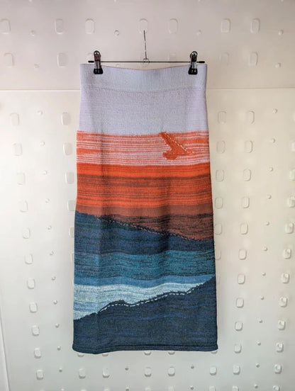 Anthropologie Akemi + Kin Wool Stripe Knit Skirt Size S