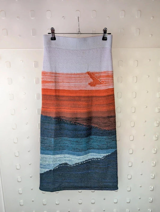 Anthropologie Akemi + Kin Wool Stripe Knit Skirt Size S