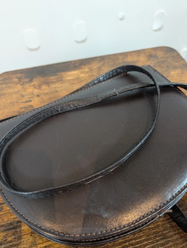 Vintage 1970s Aspis Real Leather Shoulder Bag Made in Cyprus