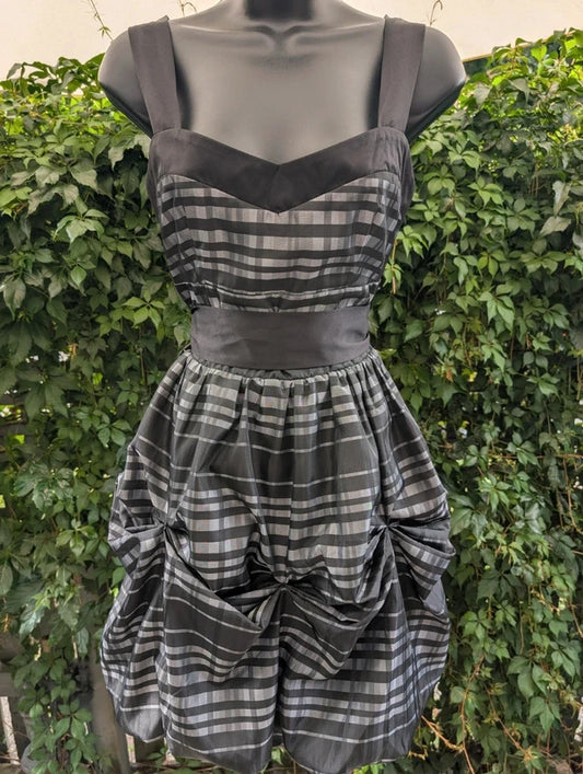 Blue Magic Gothic Lolita Puffball Mini Dress Black Grey UK12
