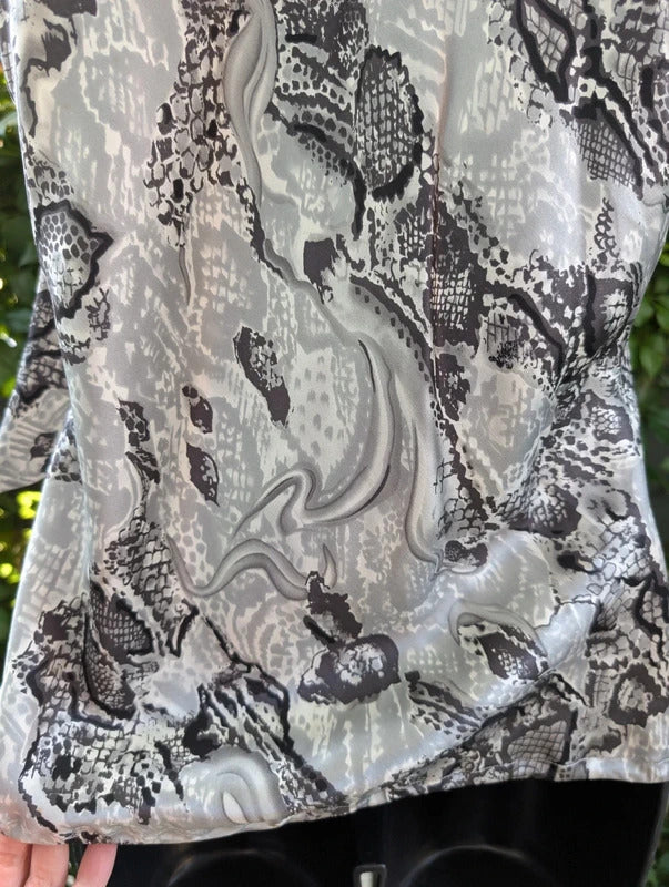Precis Petite Silk Snake Print Top UK12