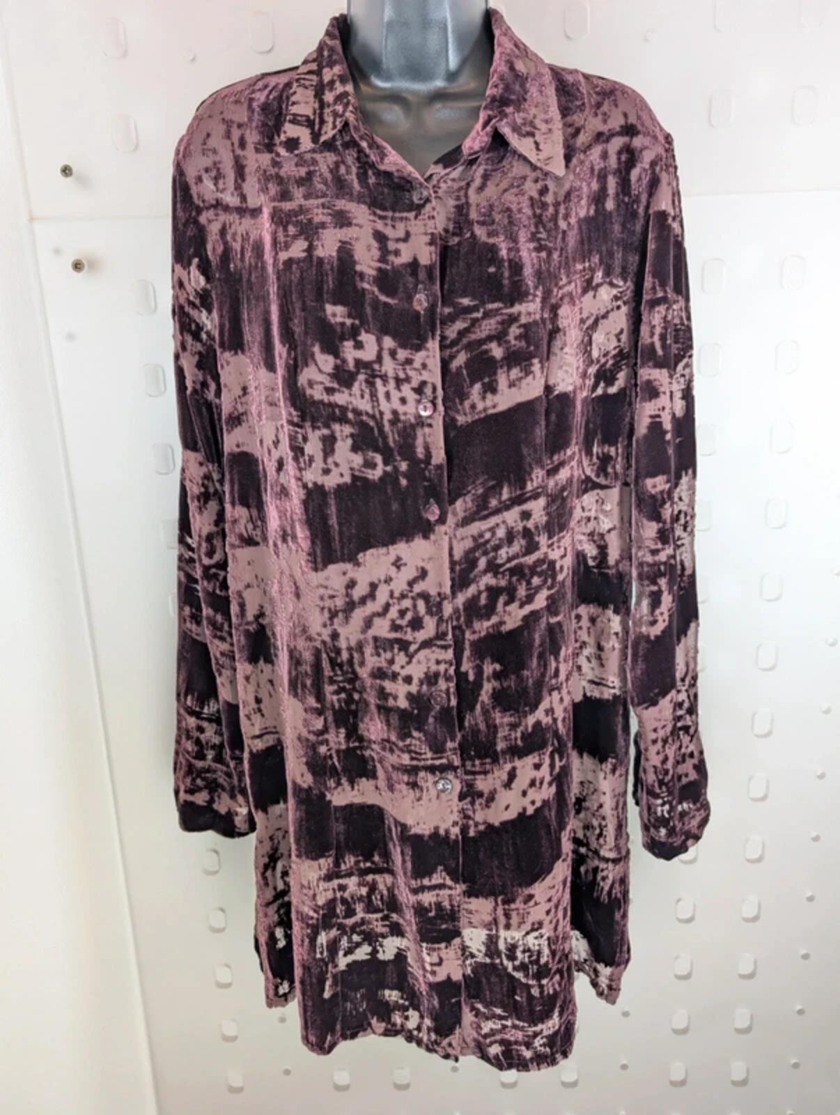 Vintage Punto Linea devoré burnout longline shirt FR42